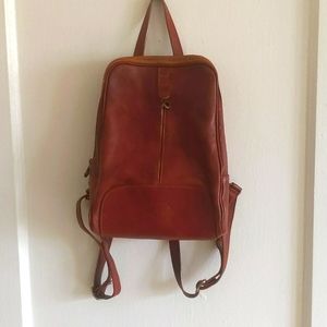 Italian leather mini backpack purse
